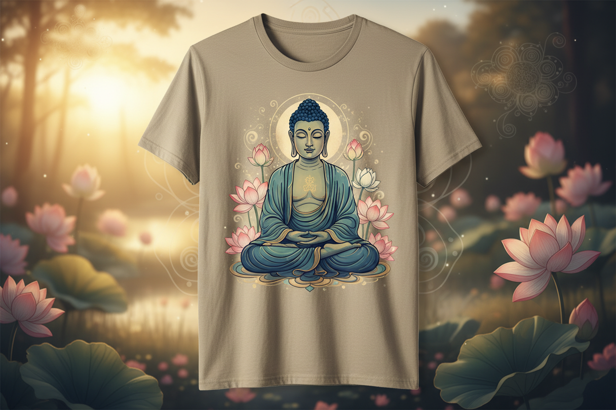  t shirt & background of buddha